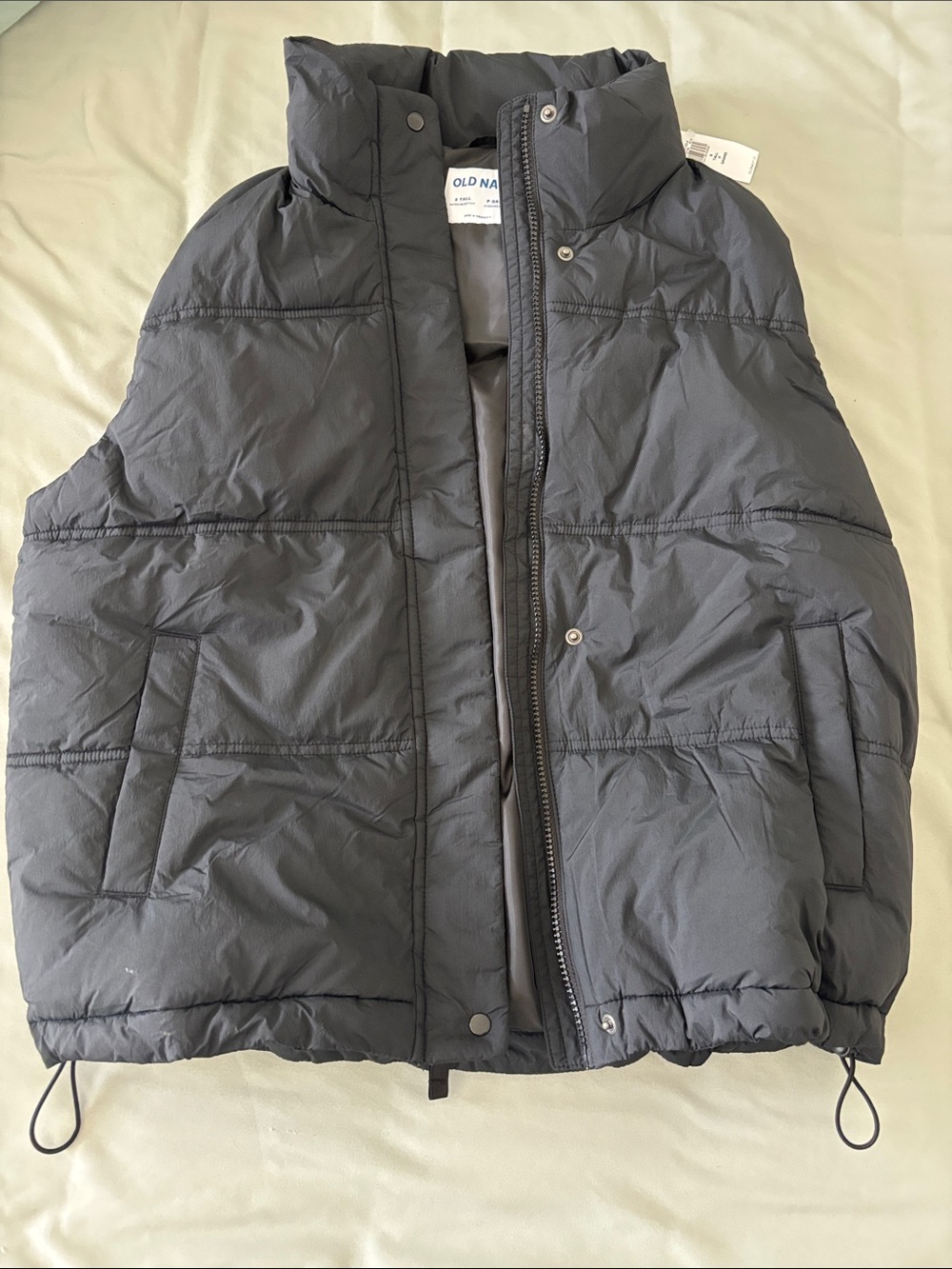 Old Navy Charcoal Quilted Puffer Vest